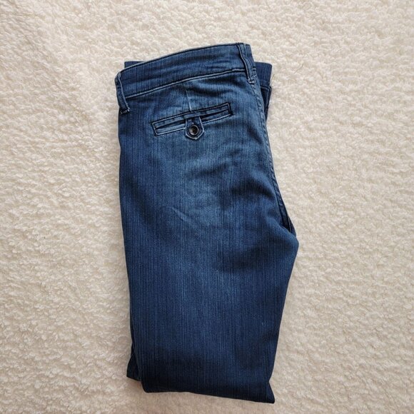 The Limited Jeans Straight Wide Leg Womens Size 8 Blue Dark 34X33 Relaxed Fit - Picture 6 of 11